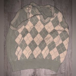 Green and White Checkered Shirt